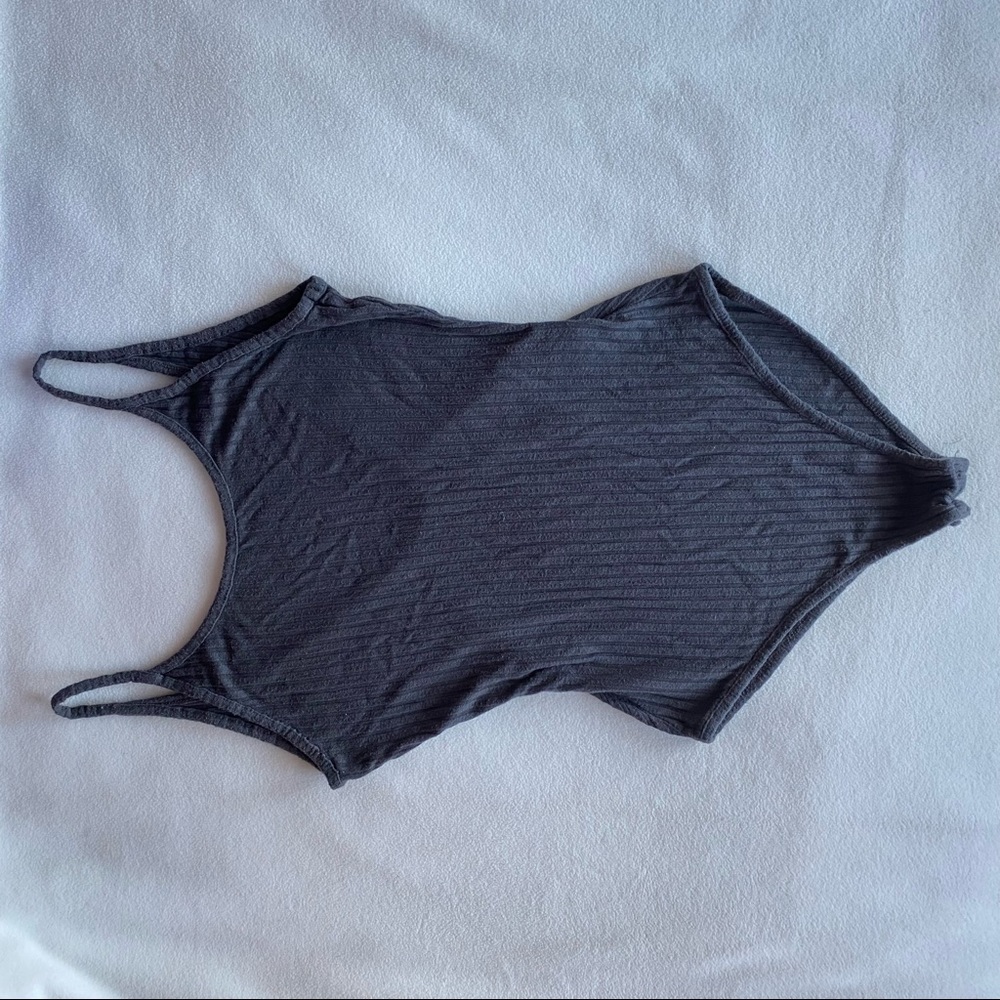 Urban Outfitters brand “Out from Under” dark green ribbed bodysuit